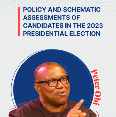 Front page of Peter Obi 2023 Presidential Manifesto as reviewed by Civic Hive